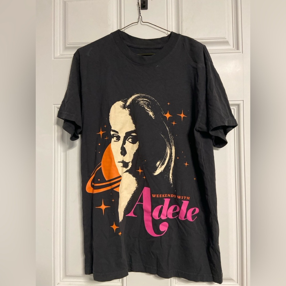 T29a- WEEKEND WITH ADELE Charcoal Black Concert T-Shirt